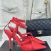 CHANEL Slingback Leather Heels Pumps