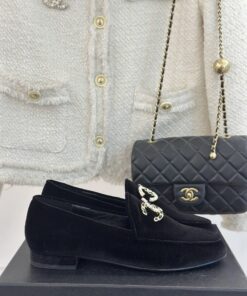 CHANEL Calfskin Suede Loafer