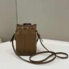 Fendi Mon Tresor Brown Mini-bag with stitching For Woman 18cm/7in