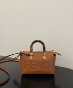 Fendi By The Way Brown Mini Bag For Woman 17cm/6.5in