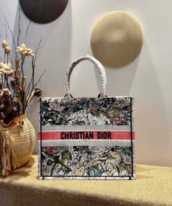 Christian Dior Large Dior Book Tote Red Multicolor For Women 16.5in/42cm CD