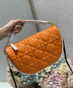 Christian Dior Medium Dior Vibe Hobo Bag, Orange For Women 30cm CD
