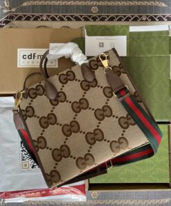 Gucci Tote Bag With Jumbo Camel And Ebony Jumbo GG Canvas For Women 14.6in/37cm ?678839 UKMDG 2570