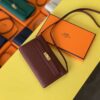 Hermes Kelly Wallet To Go Woc Epsom Wine For Women, Women's Wallet 8.3in/21cm
