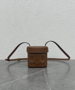 Celine Small Box Cuir Triomphe Brown For Women 4in/11cm 199263DU3.04LU