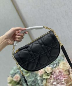 Christian Dior Small Dior Vibe Hobo Bag Black Cannage Black For Women 20cm CD M7200ONOA_M911