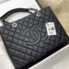 Chanel Classic Tote Bag Silver Hardware Black For Women 13.3in/34cm