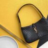 Saint Laurent LE 5 A 7 Hobo Bag Black In Embossed Material For Women 9in/23cm YSL 657228DZESW1062