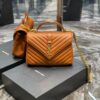Saint Laurent College Medium Chain Bag Brown Gold Toned Hardware For Women 9.4in/24cm YSL 600279BRM076309