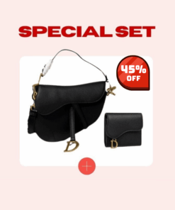 Special Set Dior: Christian Saddle Bag + Lotus Wallet