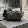Saint Laurent Envelope Small Bag Black In Mix Matelasse Grain De Poudre Embossed Material For Women 8.2in/21cm YSL