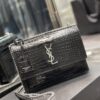 Saint Laurent Sunset Medium Chain Bag Black For Women 8.6in/22cm YSL 442906DND0U1000