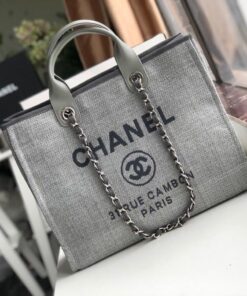 Chanel Small Shopping Bag Silver Hardware Grey For Women, Women's Handbags, Shoulder Bags 15.2in/39cm AS3257