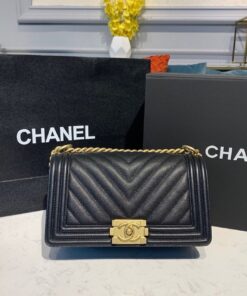 Chanel Boy HandBag Black For Women, Women's Bags, Shoulder And Crossbody Bags 9.8in/25cm A67086