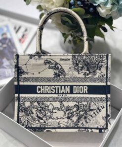 Christian Dior Small Dior Book Tote White For Women 26.5cm/10.5in CD M1265ZRHZ_M941