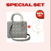 Special Set Christian Dior: Lady Matte Hardware Bag + Metamorphose Choker