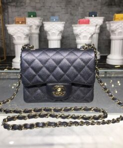 Chanel Mini Flap Bag Caviar Black For Women, Women's Bags, Shoulder And Crossbody Bags 6.7in/17cm A35200