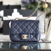 Chanel Mini Flap Bag With CC Ball On Strap Navy Blue For Women, Women's Handbags, Shoulder And Crossbody Bags 6.7in/17cm AS1786