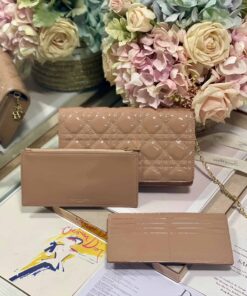 Christian Dior Lady Dior Pouch Beige For Women 8.5in/21.5cm CD S0204OVRB_M45M