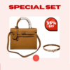 Special Set Hermes: Kelly Gold Bag + Bracelet