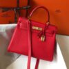 Hermes Kelly 28 Rouge Casaque Togo Bag For Women, Women's Handbags, Shoulder Bags 11in/28cm