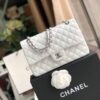 Chanel Classic HandBag White For Women 9.9in/25.5cm A01112