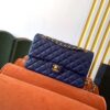 Chanel Classic HandBag Navy Blue For Women 9.9in/25.5cm A01112