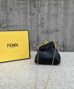Fendi Nano First Charm Black Bag For Woman 10cm/4in