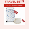 Travel Set Louis Vuitton: Horizon 55 Suitcase White + Coussin PM Monogram Embossed