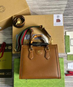 Gucci Diana Small Tote Bag Brown For Women, Women's Bags 11in/27cm GG