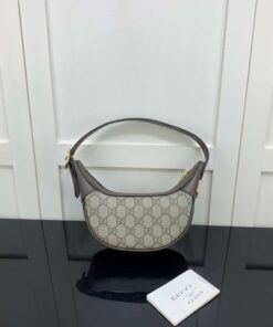 Gucci Ophidia GG Mini Bag Beige And Dusty Grey GG Supreme Canvas For Women 8in/20cm GG