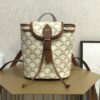 Celine Mini Backpack Folco In Triomphe Canvas White For Women 7in/20cm 197662CAS.01BC