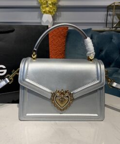 Dolce Gabbana small Devotion Bag Silver For Women 19cm/ 7.5inches