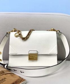 Fendi Kan U Small White Bag For Woman 25cm/9.5in