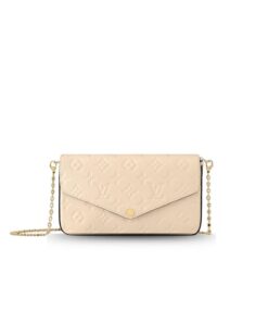 Louis Vuitton Felicie Pochette Monogram Empreinte Cream For Women 21cm/8.3in M82363