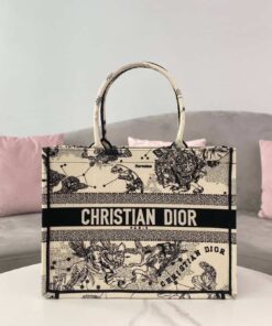 Christian Dior Medium Dior Book Tote White Multicolor For Women 14in/36cm CD M1296ZRHZ_M941