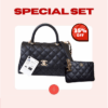 Special Set Chanel Coco: Top Handle Bag + Classic Mini Pouch Wallet