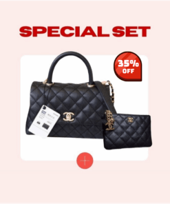 Special Set Chanel Coco: Top Handle Bag + Classic Mini Pouch Wallet
