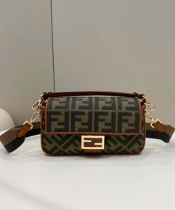 Fendi Baguette Khaki For Women 10.6in/27cm FF 8BR600