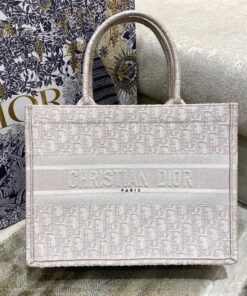 Christian Dior Medium Dior Book Tote Rose Des Vents Dior Oblique Embroidery Light Pink For Women 36cm CD M1296ZRIW_M912