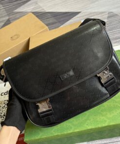 Gucci Messenger Bag Shoulder Bag Black GG Supreme Canvas For Women,Men 12.9in/33cm GG 2101214059377