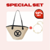 Special Set Louis Vuitton: Saint Jacques Raffia Bag + Sanhua Bracelet Gold