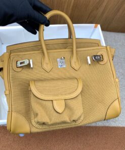 Hermes Birkin Cargo 25 Beige, Silver Toned Hardware Bag For Women, Women's Handbags, Shoulder Bags 9.8in/25cm
