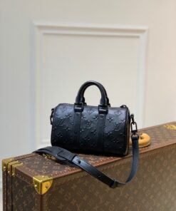 Louis Vuitton Keepall XS Monogram Seal Black For Women, Women's Handbags, Shoulder And Crossbody Bags 8.3in/21cm LV M57960