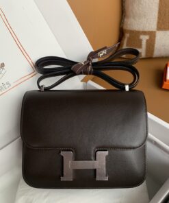 Hermes Constance 19 Dark Brown Silver Hardware For Women