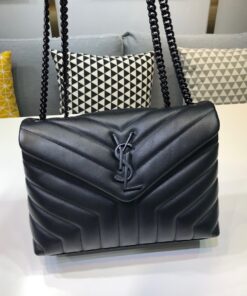 Saint Laurent Loulou Small Chain Bag In Matelasse "Y" Black For Women 9.8in/23cm YSL 494699DV7281000