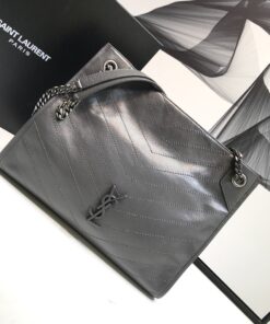 Saint Laurent Niki Medium Shopping Bag Gray For Women 12.6in/32cm YSL 577999