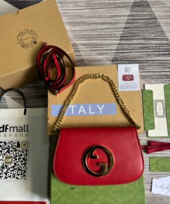 Gucci Blondie Shoulder Bag Red For Women, Women's Bags 11in/28cm GG