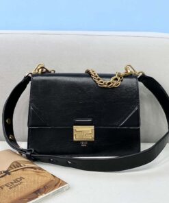 Fendi Kan U Small Black Bag For Woman 25cm/9.5in