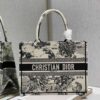 Christian Dior Medium Dior Book Tote Bag, Black/White For Women 36cm CD M1296ZRHZ_M941